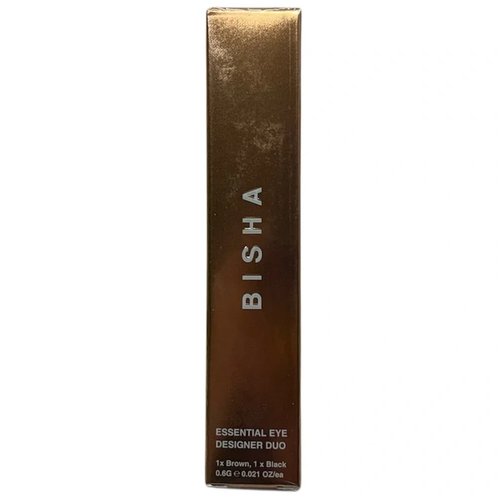 BISHA Essential Eye Designer Duo Set in Downtown Black & Uptown Brown NIB Sealed